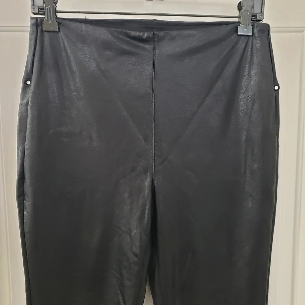 Lysse Size Meduim Black Faux Leather Leggings